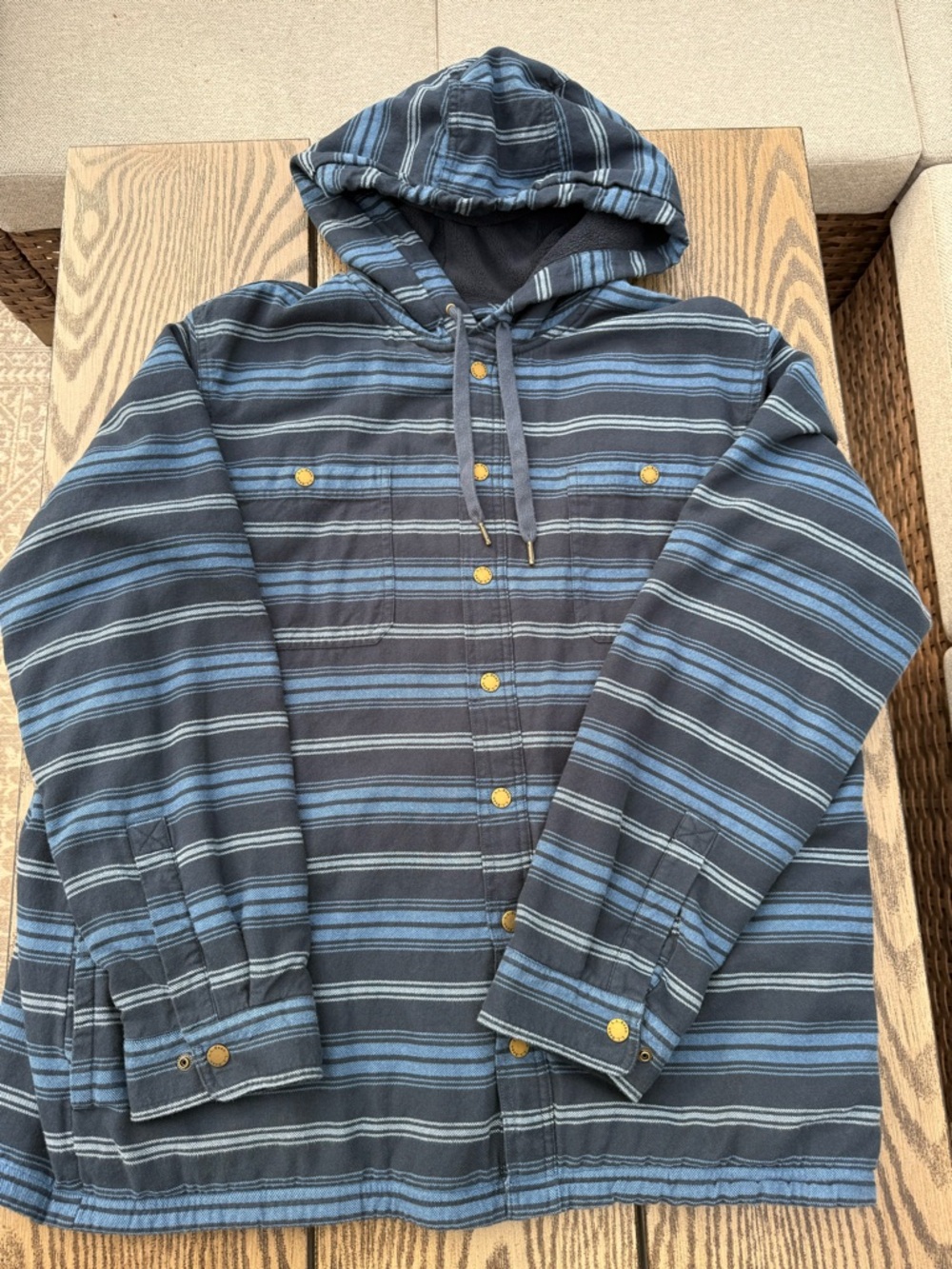 Men’s L.L. Bean Fleece Lined Hooded Jacket - Picture 2 of 2